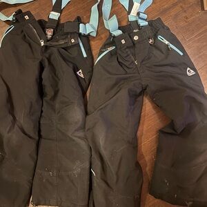 Gerry kids 7-8 Black Snow Pants 2 pairs